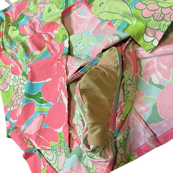 Lilly Pulitzer One-Piece Parrot Pattern Pink & Green Swimsuit Size 8  Vintage - Picture 6 of 10
